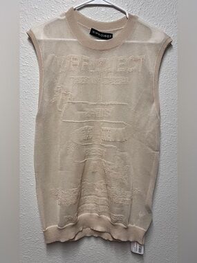 Y/Project Paris Transparent Knit Mesh Vest 'Beige' unisex medium NWT READ